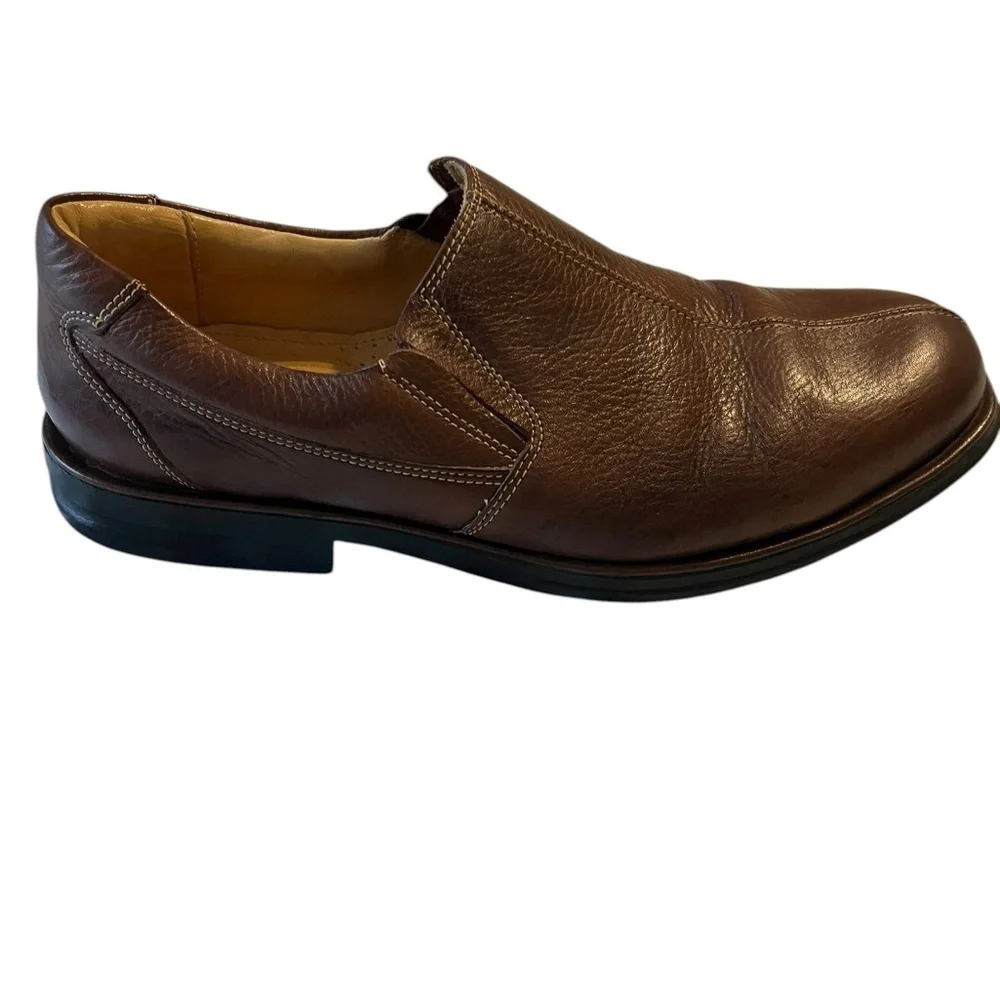 Sandro Brown Leather Loafers with Comfort Gel Sole. Men’s Size 10.5 D